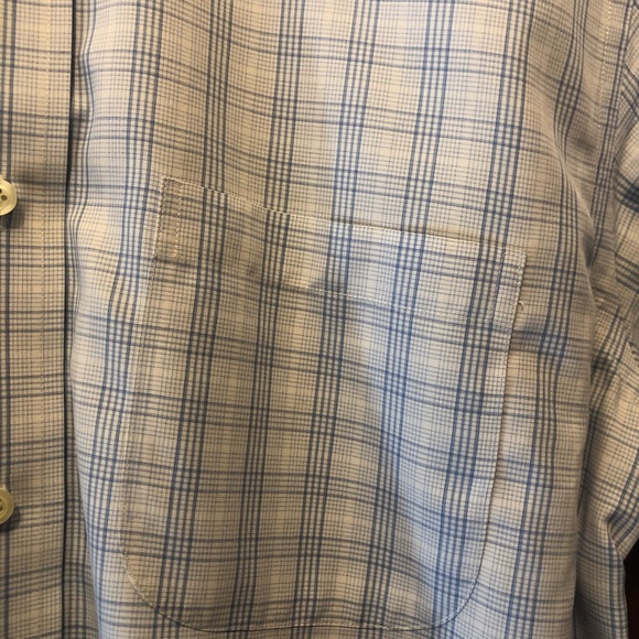 Brooks Brothers white button down with blue-stripe - Picture 4 of 4